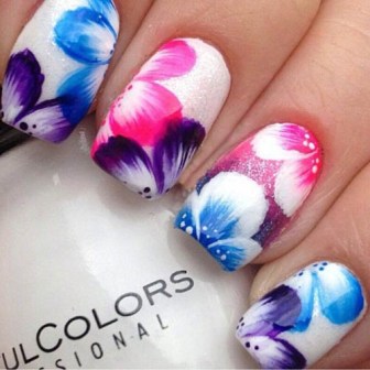 Simple Flower Nail Art Designs for Beginners  Styles At Life