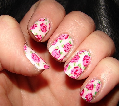 Simple and Easy Rose Nail Art Designs with Images  Styles At Life