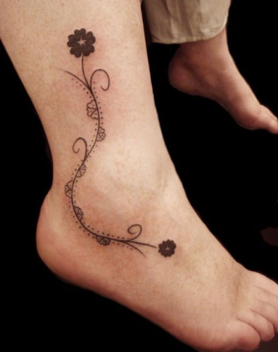 Ankle Line Tattoo Design