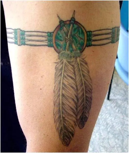 Native American Armband Tattoo Designs  nativeamericantattoo designspictures1tattoodesign  Tribal feather tattoos Indian tattoo  Indian feather tattoos