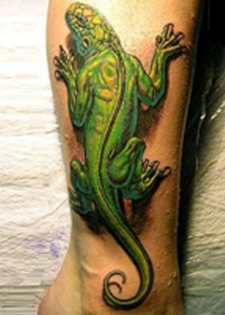 Chameleon 3D Tattoo Art