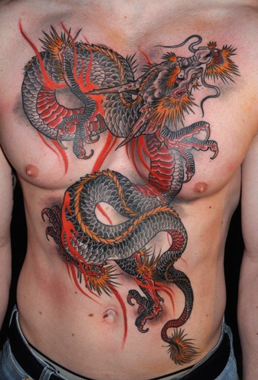 Chinese Dragon Tattoos on Body