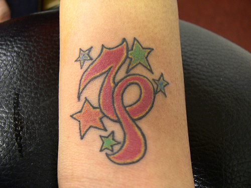 Colorful Capricorn Tattoo