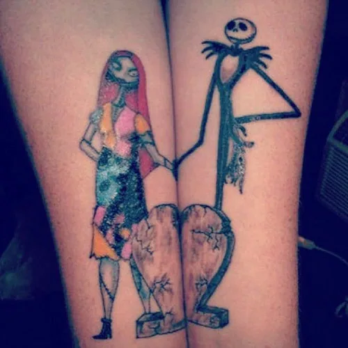 Jack and Sally temporary tattoos  Best couple tattoo ever These are  now available on my Etsy shop LINK IN BIO Also I have other new   Instagram post from Ivanna Carolina