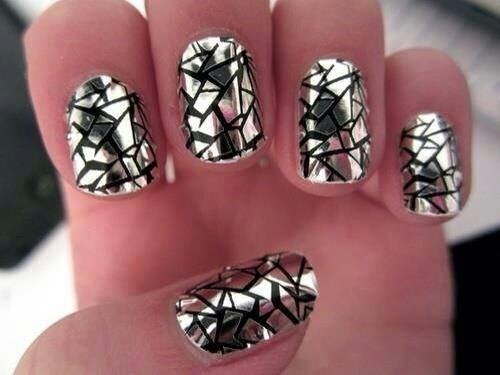 Foil stained glass nail art