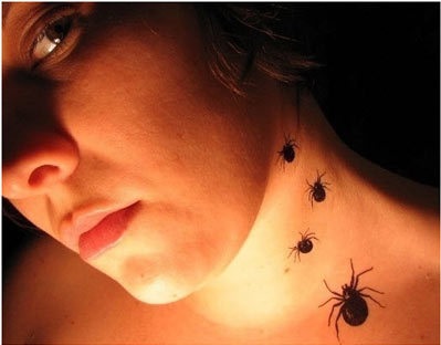 Number Of Spiders Tattoo On Neck