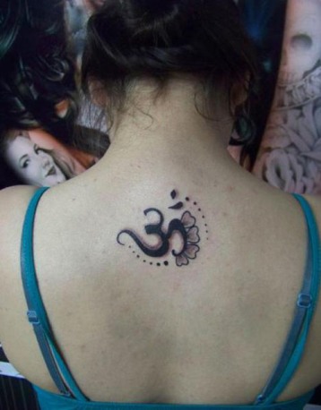 Elegant Om Tattoos with a Touch of Beauty