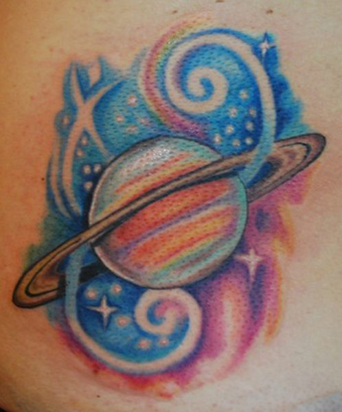 Saturn Capricorn Tattoo Design