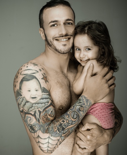 The Daughter Love Body Tattoo Design for Father