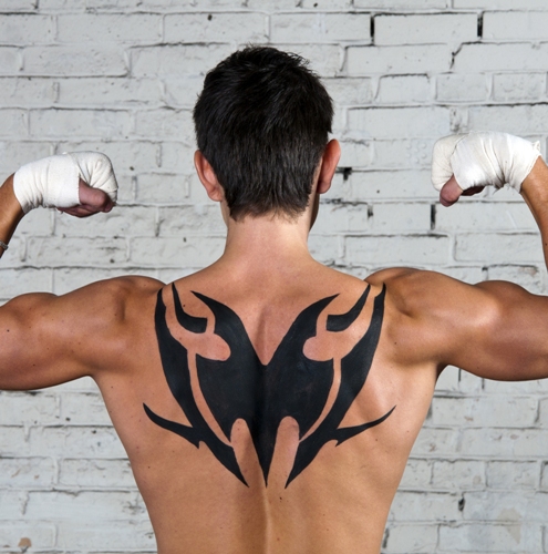 Fighter Tribal Body Tattoo Art