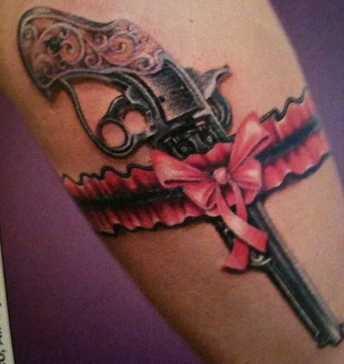 71 Stylish Gun Tattoos For Waist  Tattoo Designs  TattoosBagcom