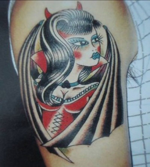 Devil Girl Tattoo Art On Arm