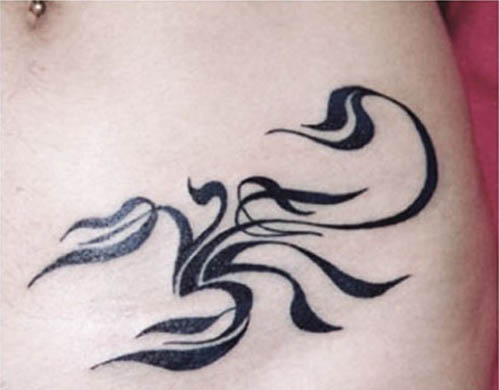 Scorpion Tattoo Design on Waist