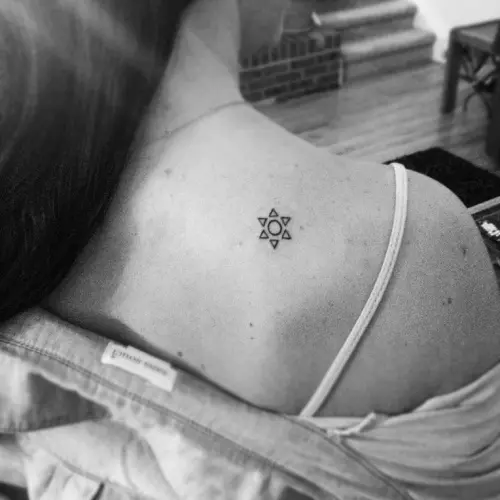 Small Star Tattoos in Flower Shape