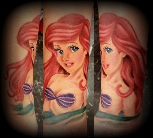 Little Mermaid Ariel Tattoo for Girls