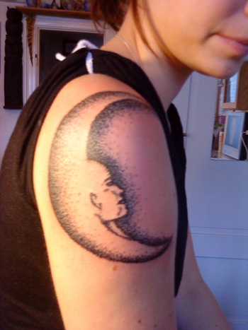 Arm Moon Tattoos for Women