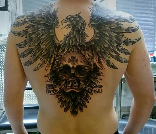 Eagle tattoo by Perry salonserpentattooparlour  Back of neck tattoo men Neck  tattoo Serpent tattoo