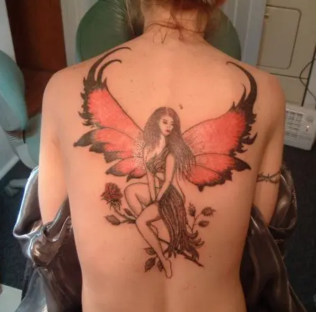 7 Fairy Tattoos On Back Neck