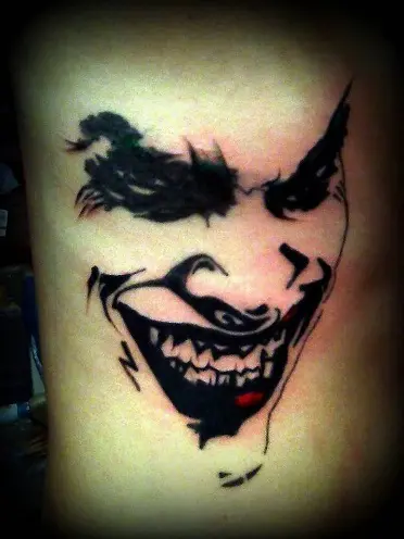 Shoulder BlackGrey Joker tattoo at theYoucom