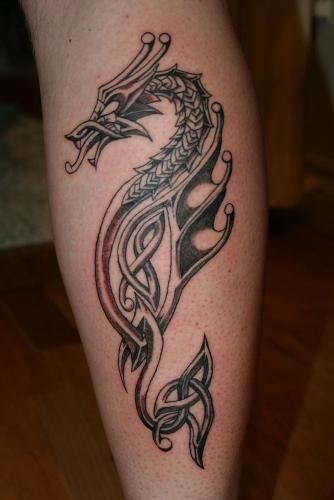 Beautiful Celtic Dragon Tattoo Design
