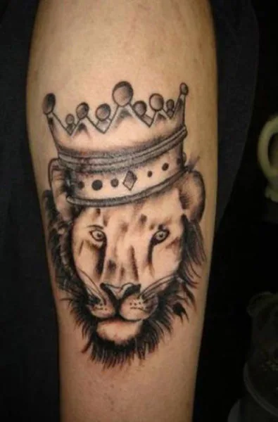Fun piece and his first tattoo Sat like a champion  Thanks for checking  out the work     lion crown thorns cross art tattoo  tattooing  By Primal Prodigy Collective  Facebook