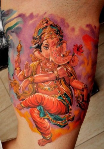 Dancing Sleeve Ganesha Tattoos