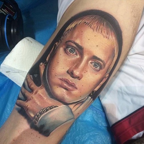 Eminem’s Face Tattoo For Celebration
