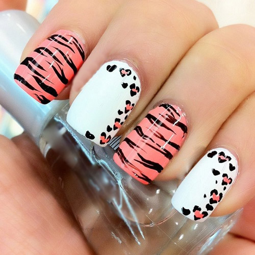 Leopard and Zebra Print Nail Art Designs
