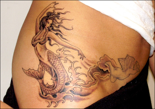 Miami Ink Mermaid Tattoo on Hip