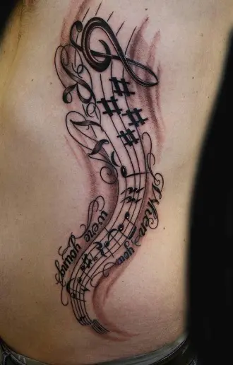 32 Cool Music Note Tattoo Ideas