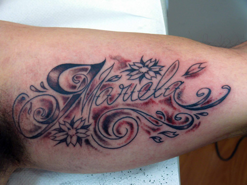 Tattoo Lettering Name Design On Hands