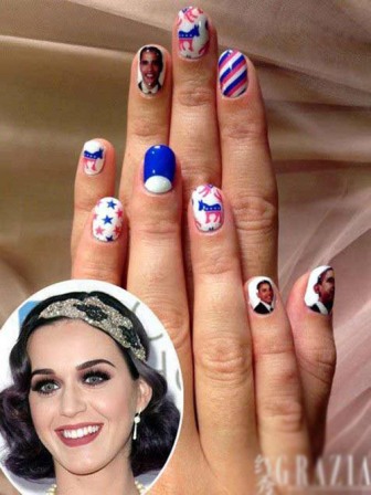 Obama Nails by Katy Perry