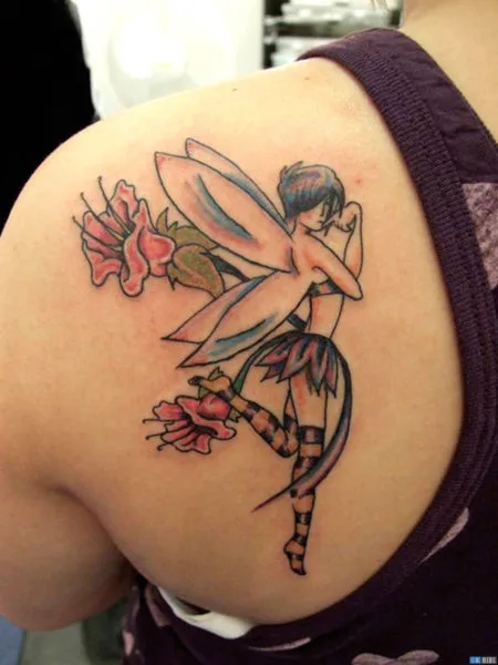 Fine Line Art on Instagram Magical fairy and floral piece for Sabina   in 2023  Line art Floral tattoo Floral