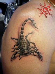 The Sun Scorpion Tattoo on Arm