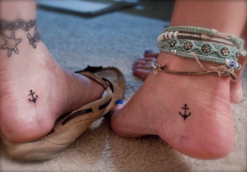 Small Anchor Tattoos for Ankle