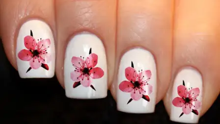 Water Decal Cherry Blossom Design