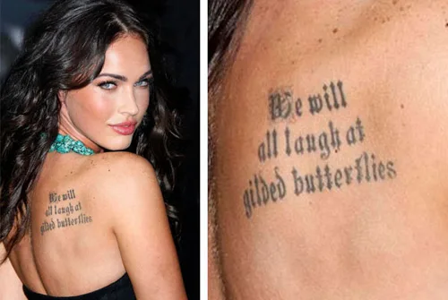 A Comprehensive Guide to All of Megan Foxs Known Tattoos