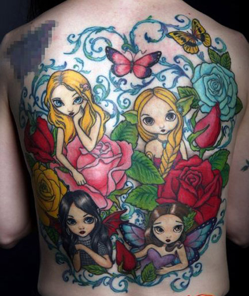 World of Small Fairies Fairy Tattoo on Back
