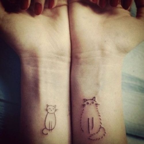 Small Cats Tattoo Designs for Both Hands