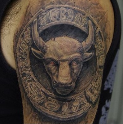 3D Taurus Tattoo Design