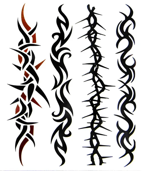 Y2k tattoo stickers flame and fire chain heart Vector Image