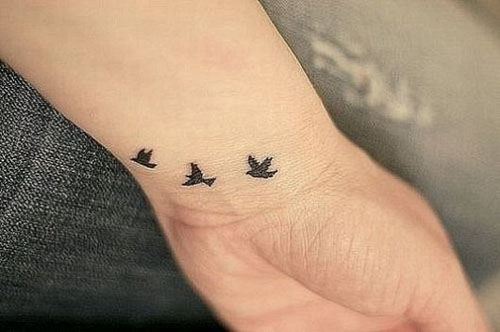 birds wrist tattoos for girls