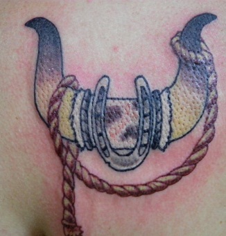 Bull Horns Taurus Tattoo