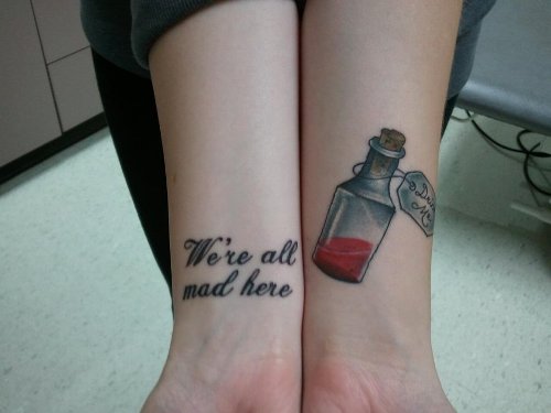 Cute Phrases Tattoo on Wrists