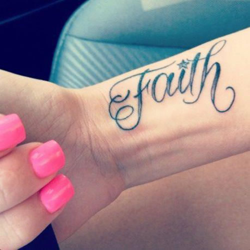 Faith Wrist Tattoos For Ladies