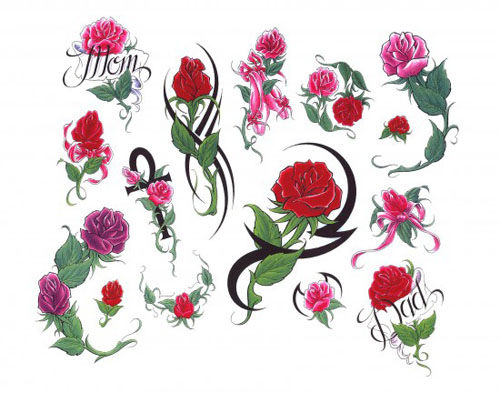 Flower Tattoo Sticker