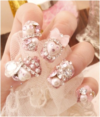 Glamorous Crystal Nails