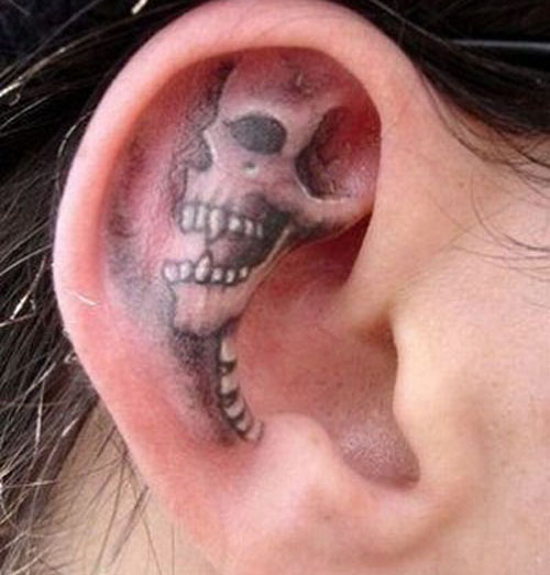 Hideous Skull Tattoo