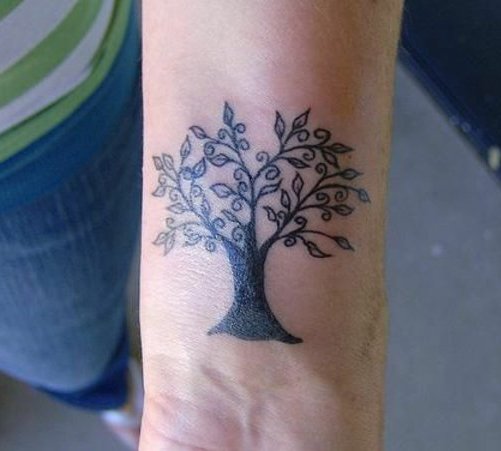 Tree Tattoo on Wrist for Women
