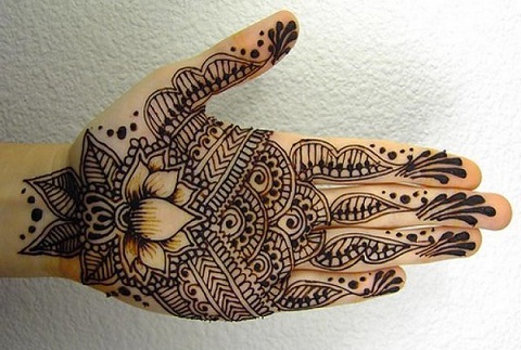 Lotus Mehndi Designs for Hands